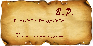 Buczák Pongrác névjegykártya